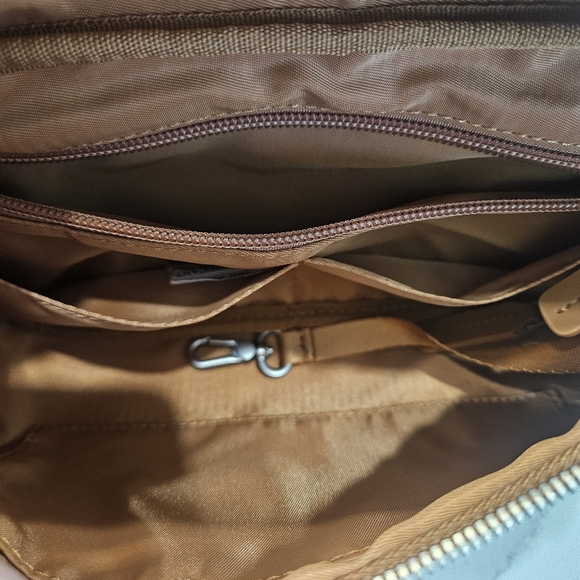 Monos Sling Tan Vegan Leather Unisex Crossbody Bag - Picture 8 of 14